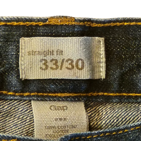 GAP Men's Straight Fit Blue Jeans Sz 33/30 - Picture 3 of 3